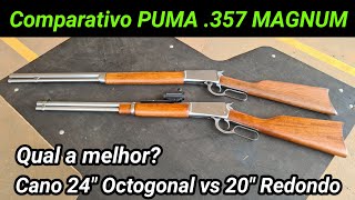 Comparativo: Puma .357 Magnum de 20" vs 24", cano Octogonal x Redondo, qual a melhor? Porte Rural 38