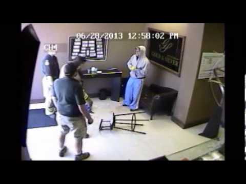 Store owner knocks out robber with a baseball bat! (Original Video)