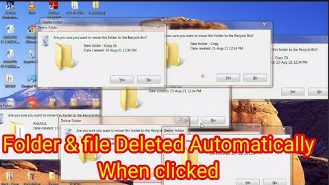 Folder 📂 /file 📁 Automatically Deleted when clicked || Auto delete || how to fix auto delete problem