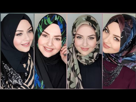 تعليم لفات حجاب جديدة بسيطة سريعة و انيقة Hijab Tutorial Turkish Hijab Style 💖 Şal Bağlama Modelleri