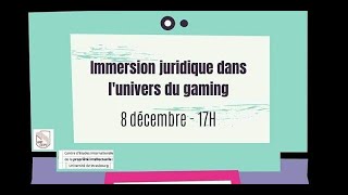 Webinaire « Immersion juridique dans l’univers du gaming »