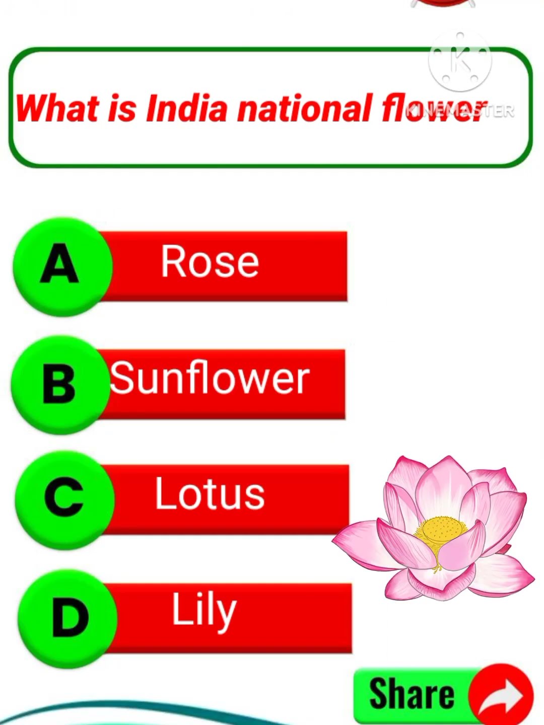 What Is Indian National Flower gkquiz shorts YouTube What Is Indian National Flower gkquiz shorts YouTube