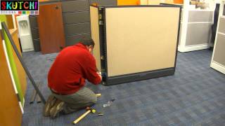 Office Call Center Cubicle Furniture Installation Process By SKUTCHI Designs, Inc.