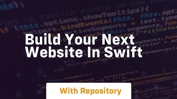 build your next website in swift