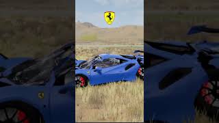 Supercar Brake Test 🚦💥  #beamngdrive #beamngexperiments #Ferrari #Bugatti #mclaren
