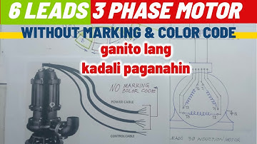 HOW TO IDENTIFY  6 LEADS 3 PHASE MOTOR WITHOUT MARKING and COLOR CODE - PINOY