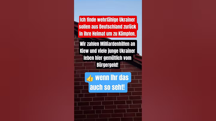 Wehrfähige Ukrainer sollen Deutschland verlassen müssen! #deutschland #politik #bürgergeld #Ukraine