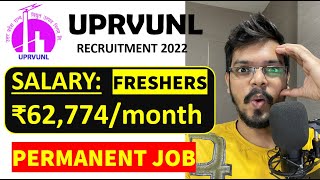 UPRVUNL recruitment 2022| Freshers| CTC ₹62,774/month |Permanent Job| All India |Latest Jobs 2022