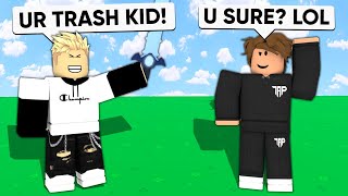 He Called Me TRASH, So I 1v1'd Him.. (Roblox Bedwars)