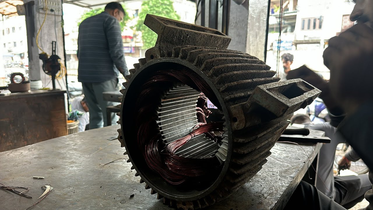 15 HP 1440 RPM MOTOR WINDING live winding