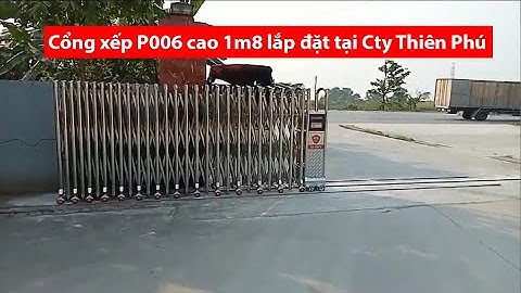 Mẫu cổng xếp inox P006 cao 1m8 lắp đặt tại Công Ty Thiên Phú|Cổng xếp PCG