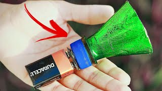 How to make mini 9V LED flash light #shorts