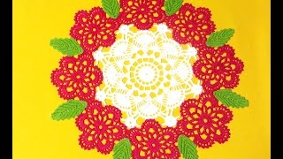 Салфетка крючком Розы 3_Doily crochet Roses Салфетка крючком Розы 3_Doily crochet Roses