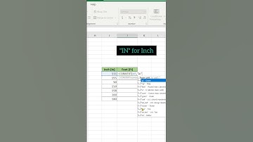 HOW TO CONVERT INCH TO FEET IN EXCEL