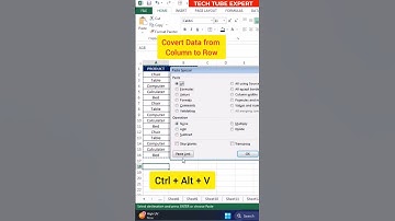 Excel Most useful Tricks | How to Transpose Data in Excel #microsoft #excel #shorts