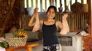 Preparing Meals (Lunch, Snack,Dinner) Pork Crispy Pata 'Lights On at New Kitchen' Bohol, Philippines