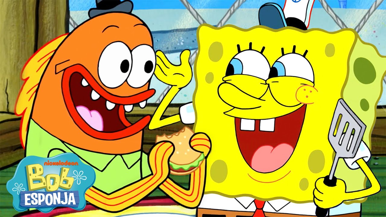 Bob Esponja | ¡1 Horas de Pura Felicidad en el Crustáceo Cascarudo! 🍔 | Bob Esponja en Español