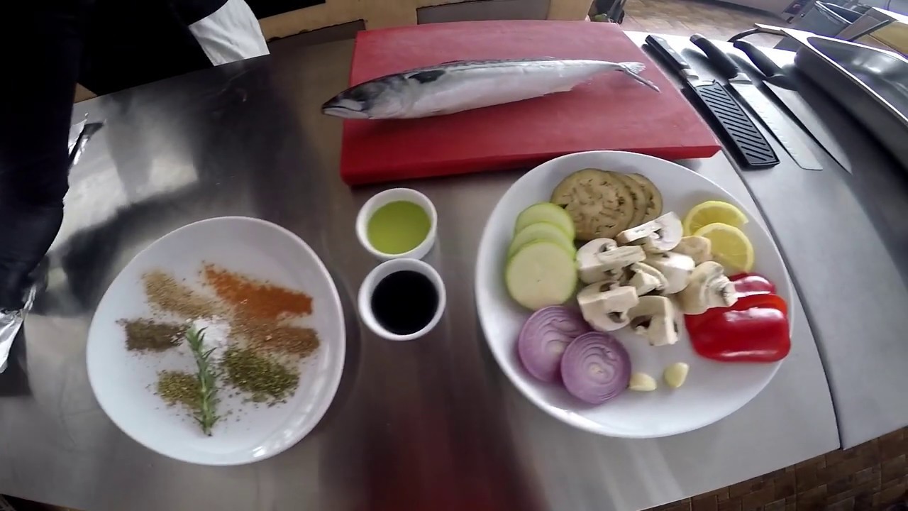 ⁣Скумбрия с овощами на гриле / Mackerel with grilled vegetables