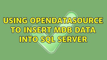 Using OPENDATASOURCE to insert mdb data into SQL Server