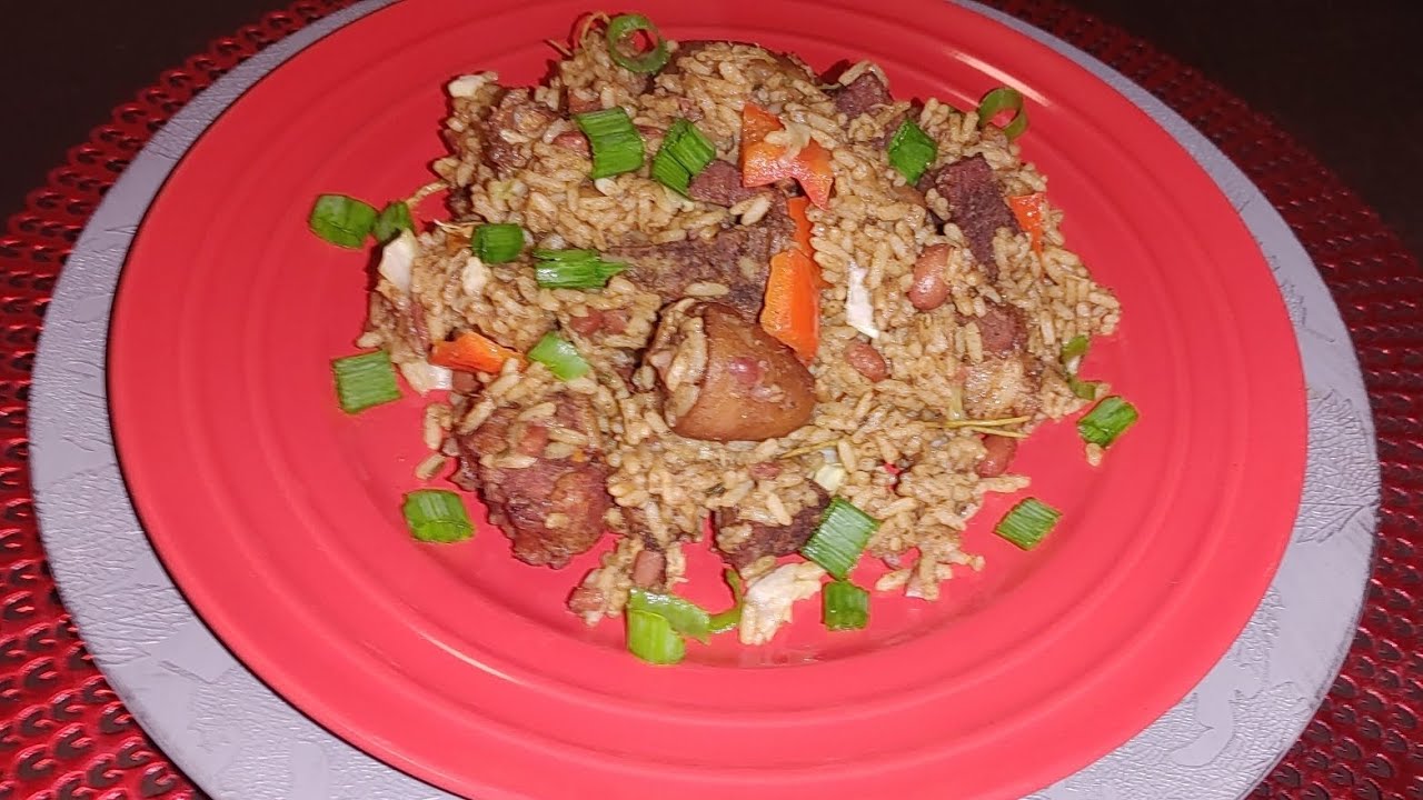 How to cook Antiguan Season Rice Pilau Picklemeat caribbeanfood 