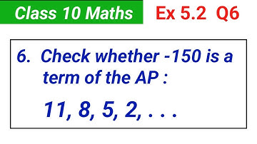 Ex. 5.2 Q6 | Class 10 maths chapter 5 | Arithmetic Progression class 10