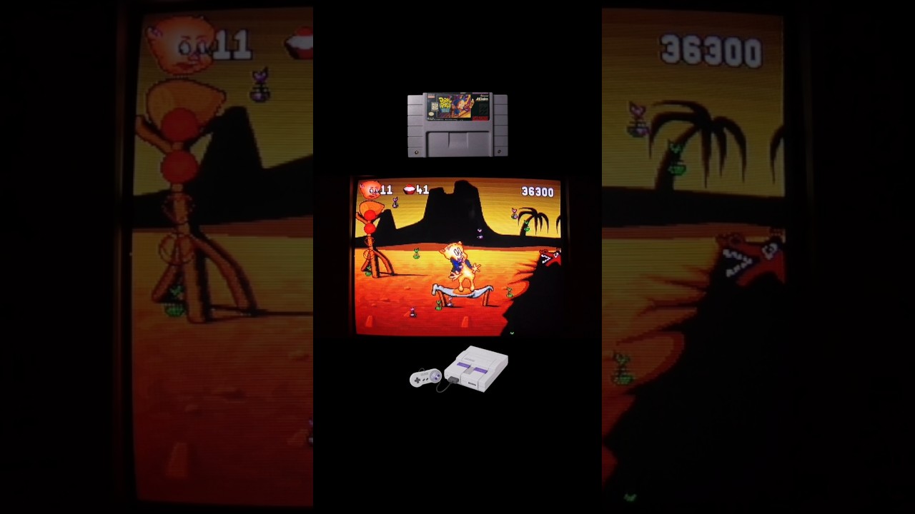 Porky Pig's Haunted Holiday SNES Gameplay Wacky Land 