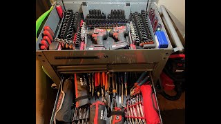 Ryan's Harbor Freight U.S. General 5 Drawer Tool Cart Ultimate Toolbox Tour  Tool Box Organization