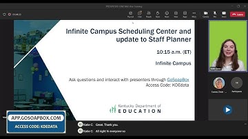 Infinite Campus Scheduling Center and Update to Staff Planner