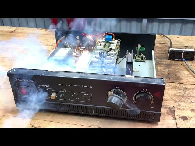 Audio King Professional Power Amplifier Restoration // Restore And Reuse Old Damaged Amplifier class=