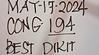 194 CONGRATS DIKIT GUIDE..  MAY 17,2024