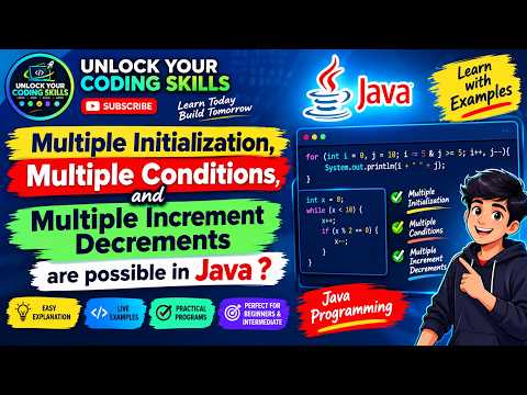 Multiple initialization and multiple increment decrements are possible in Java
