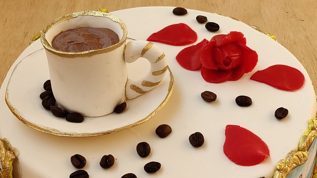 من عجينة السكر كيف نعمل فنجان قهوه