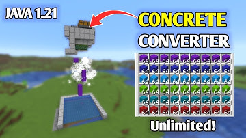 EASY Concrete Converter in Minecraft 1.21 Java – Fastest Concrete Farm!