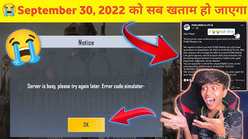 Bad😔 news pubg Lite sarver closed on 30 September 2022 bye bye pubg Lite😭