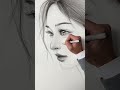 real painting portrait drawing for cute girl #shortvideo #youtubeshorts