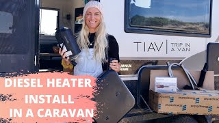 DIY DIESEL HEATER INSTALL IN AN OFFROAD CARAVAN  ROADTRIP AUSTRALIA