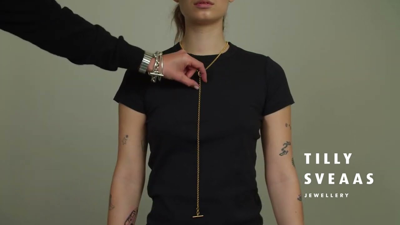 Gold Lariat Necklace - Tilly Sveaas