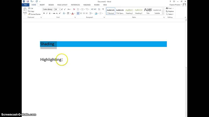 How to Shade and Highlight in Word