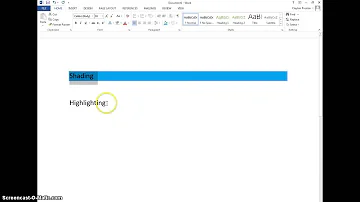 How to Shade and Highlight in Word