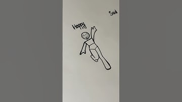 How to draw stickman body tutorial (happy,sad,cool)#drawing #tutorial #howtodraw #art #stickman