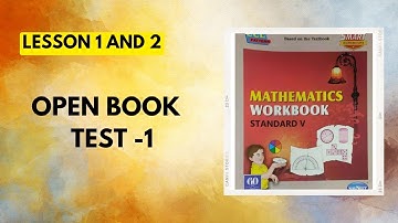 Std 5|Lesson 1 and 2|Open book test-1|Maths Workbook Question Answers