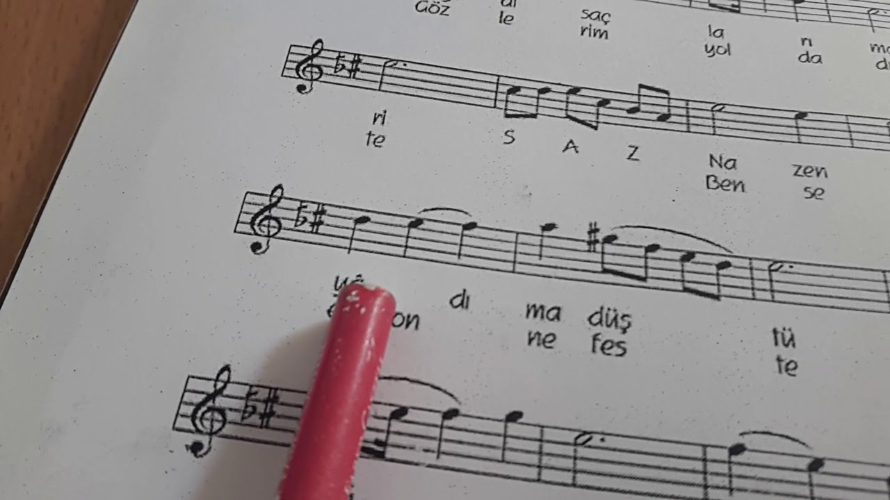 Deydi Saçlarıma Bahar Gülleri (Nazende Sevgilim) solfej