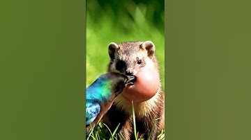 Bird Helps Weasel in the Most Unexpected Way!🪱🪱🐦
