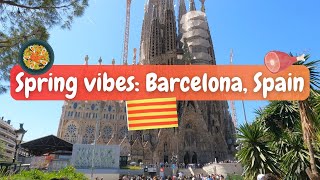 Barcelona walking tour【4K】 Catalonia  SPAIN travel vlog  Part 1