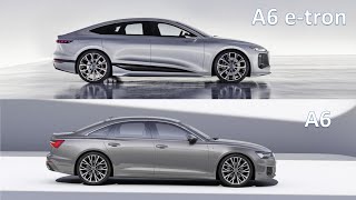 New Audi A6 e-tron Concept vs A6 Sedan | Visual Comparison