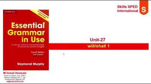 Unit:27 will/shall 1