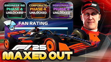 HOW QUICK IS A FULLY-MAXED OUT CAR IN F1 25 MY TEAM CAREER? - Phase 4 Facilities & Fan Rating 10!