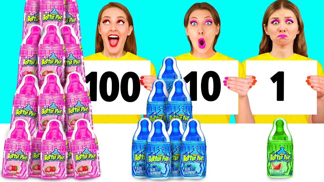 100 Katmanlar Gida Mücadelesi | Komik Yemek Tarifleri TeenChallenge
