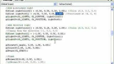 OpenGL Tutorial #4: Lighting, Part 1 of 2