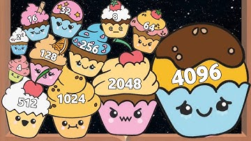 CUPCAKE MERGE 3D - ASMR Gameplay (Evolution Games, Level Up Cake Balls 2048)